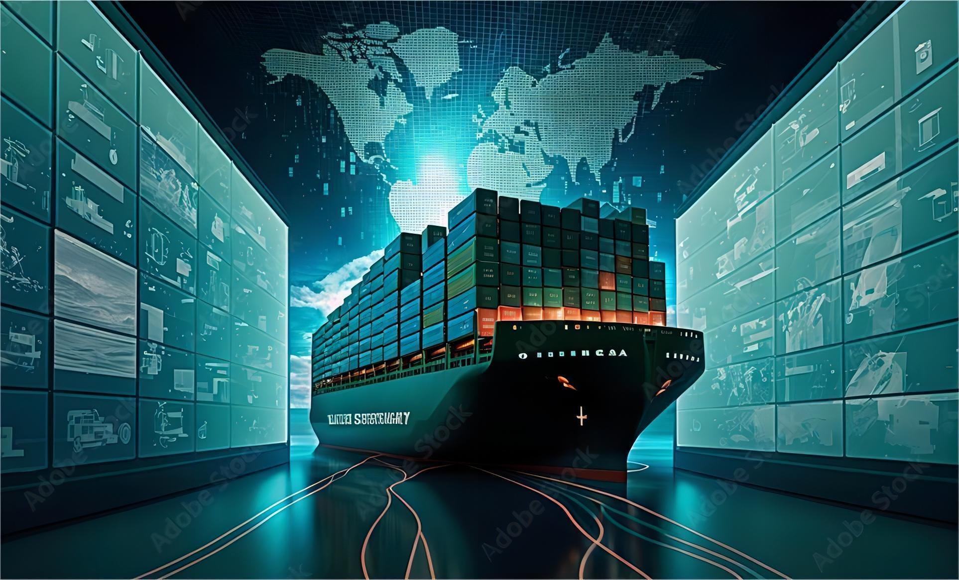 Air cargo loading at an international airport