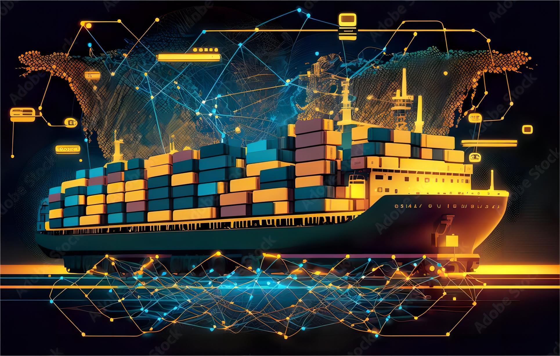 Global freight logistics network map