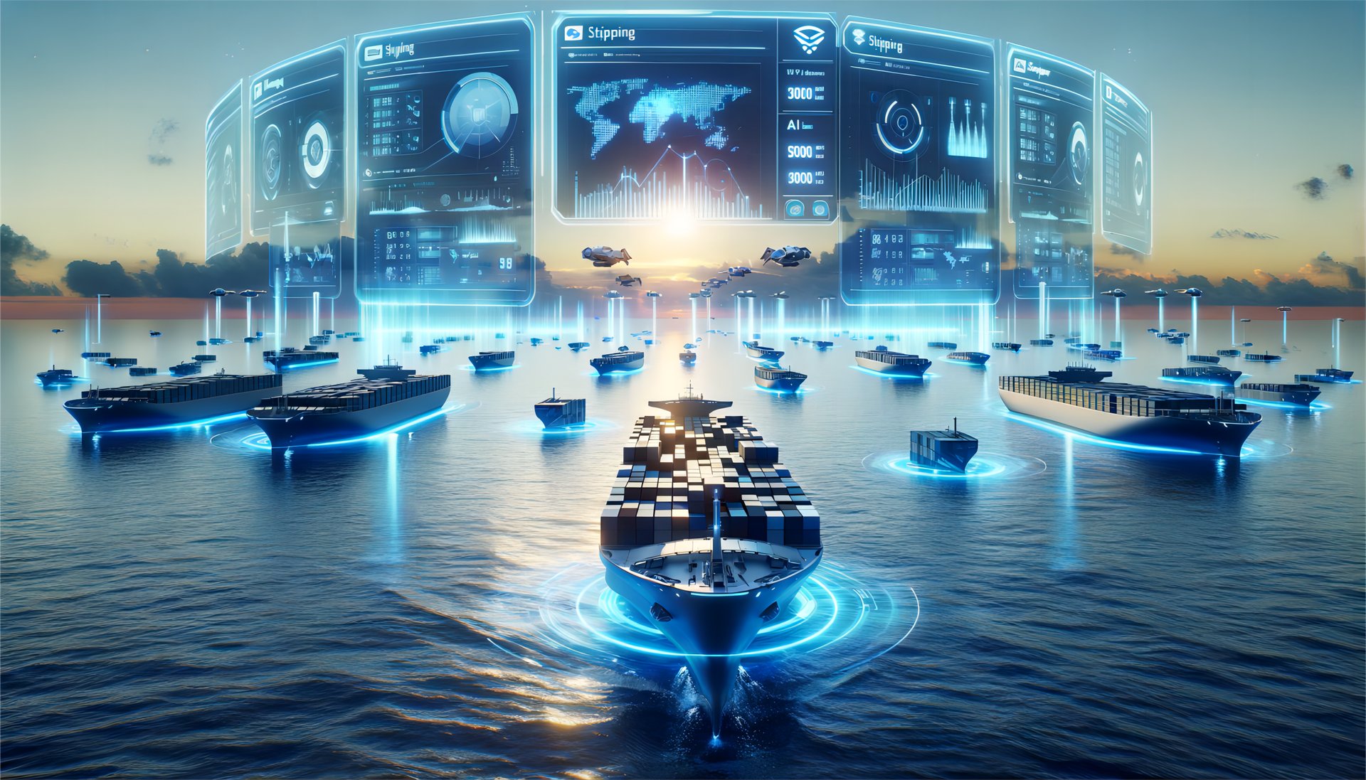 Logistics manager analyzing shipping routes and cost data