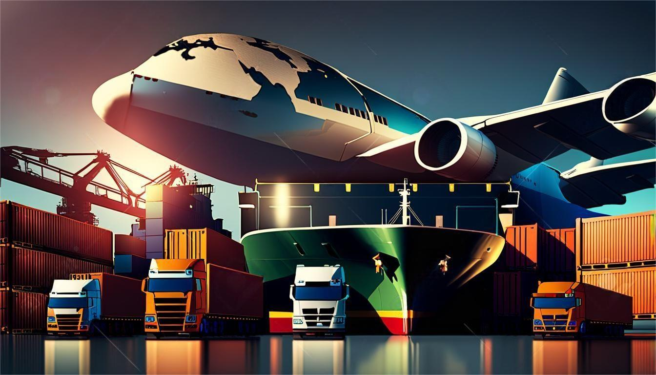 Logistics warehouse with organized freight