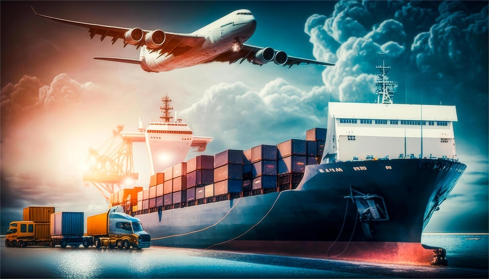 Air cargo plane loading at a Chinese international airport
