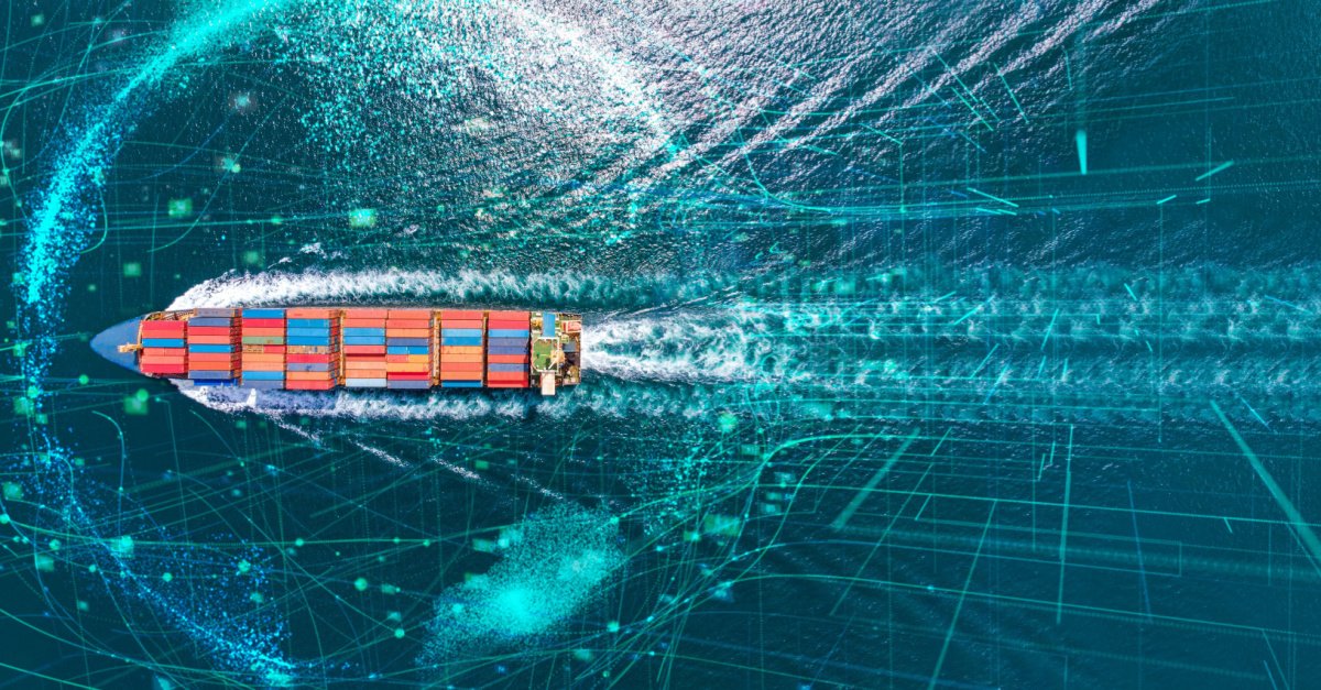 Container consolidation process at a busy shipping port